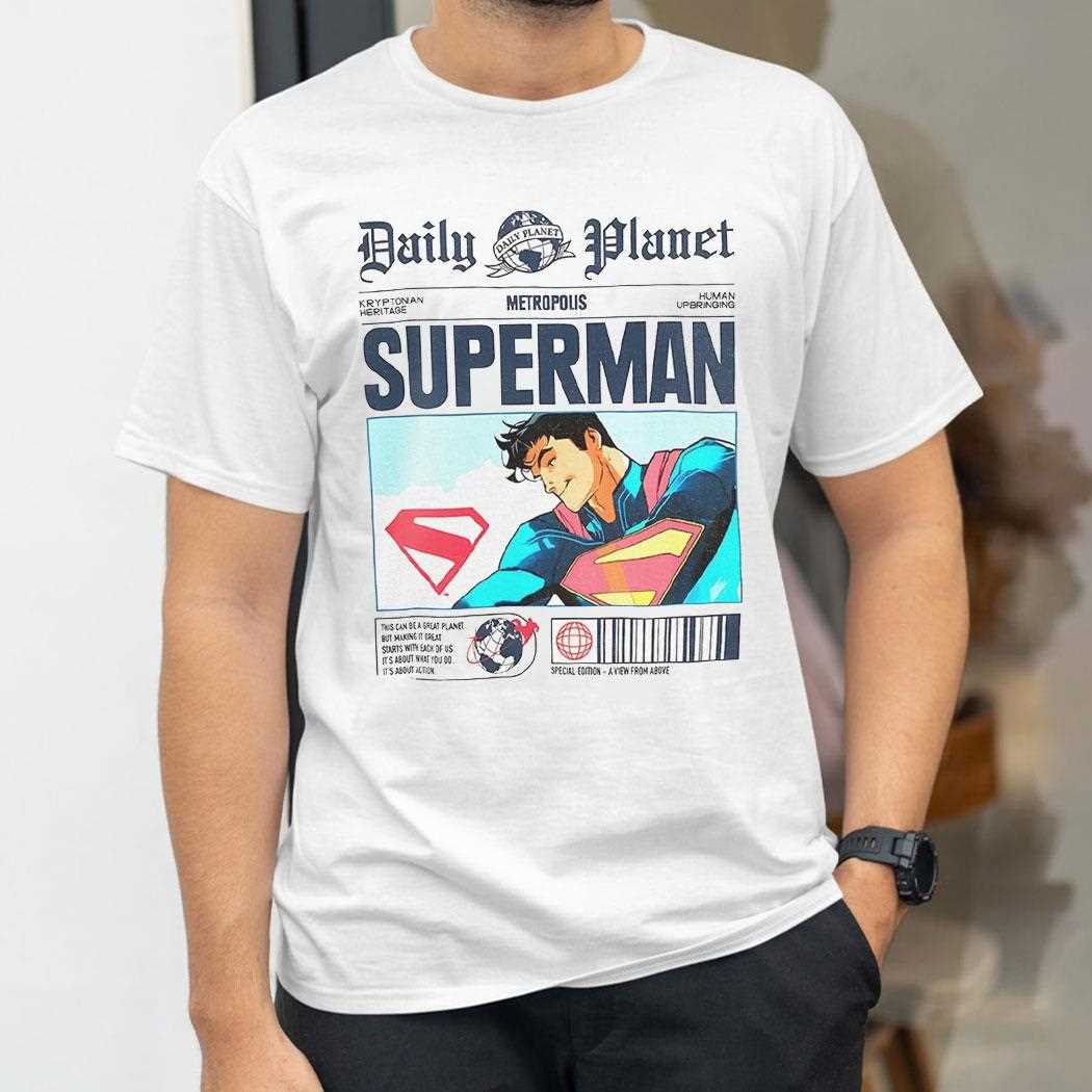 Daily Planet Superman Vintage Comic Newspaper Shirt Daily Planet Superman Vintage Comic Newspaper Shirt