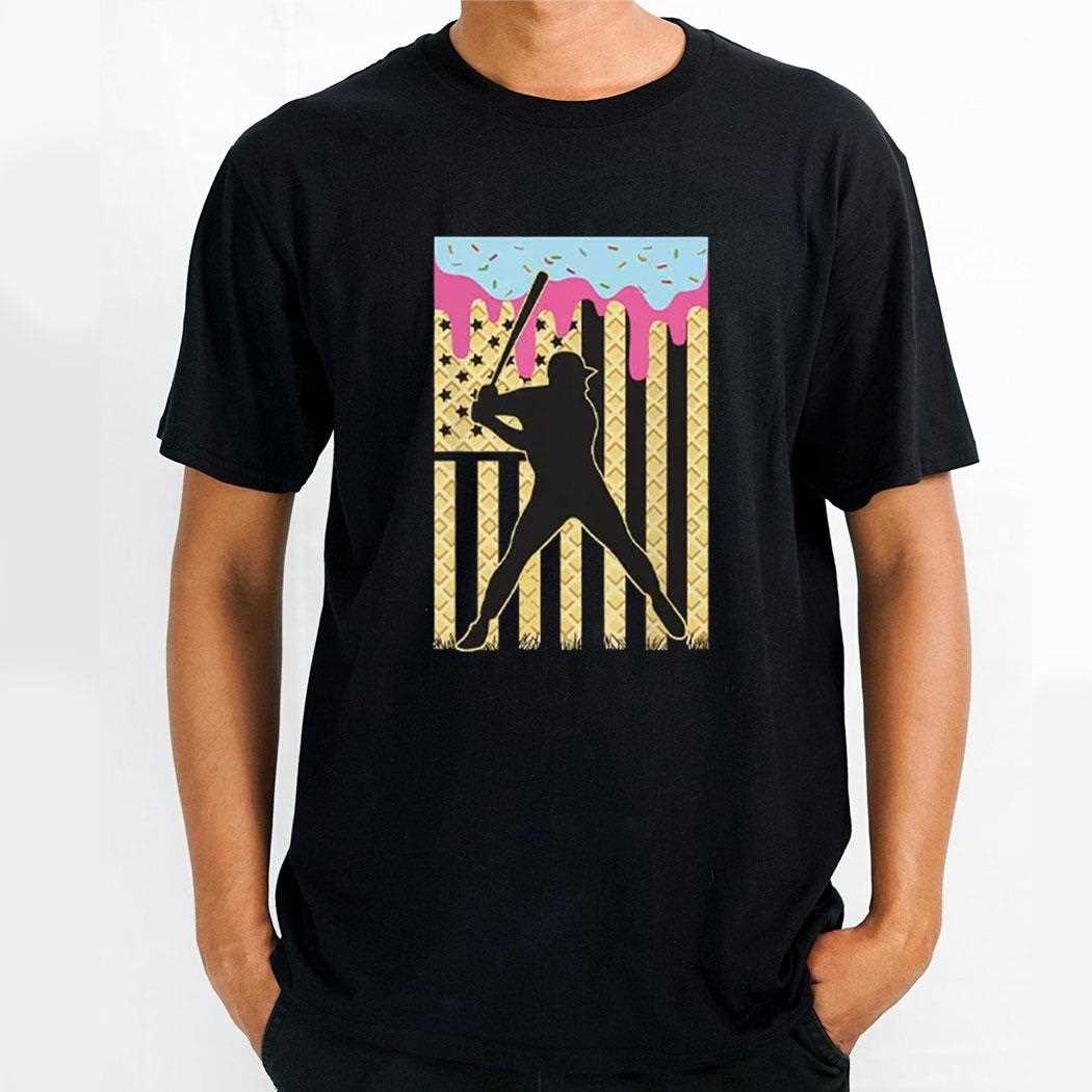 Baseball Ice Cream Drip Shirt