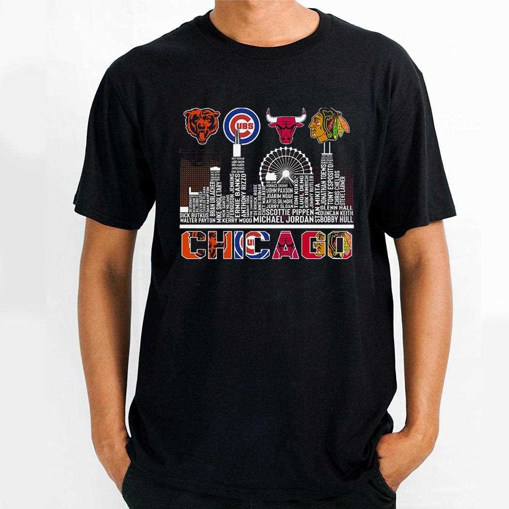 Chicago Bears Cubs Bulls And Blackhawks Shirt