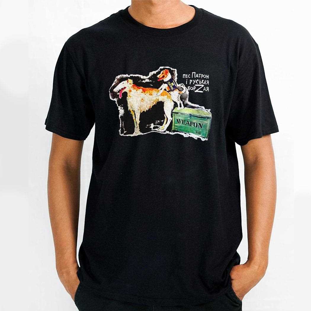 Dog Patron And Russian Borzoi Naughty Dog On Naughty Shirt