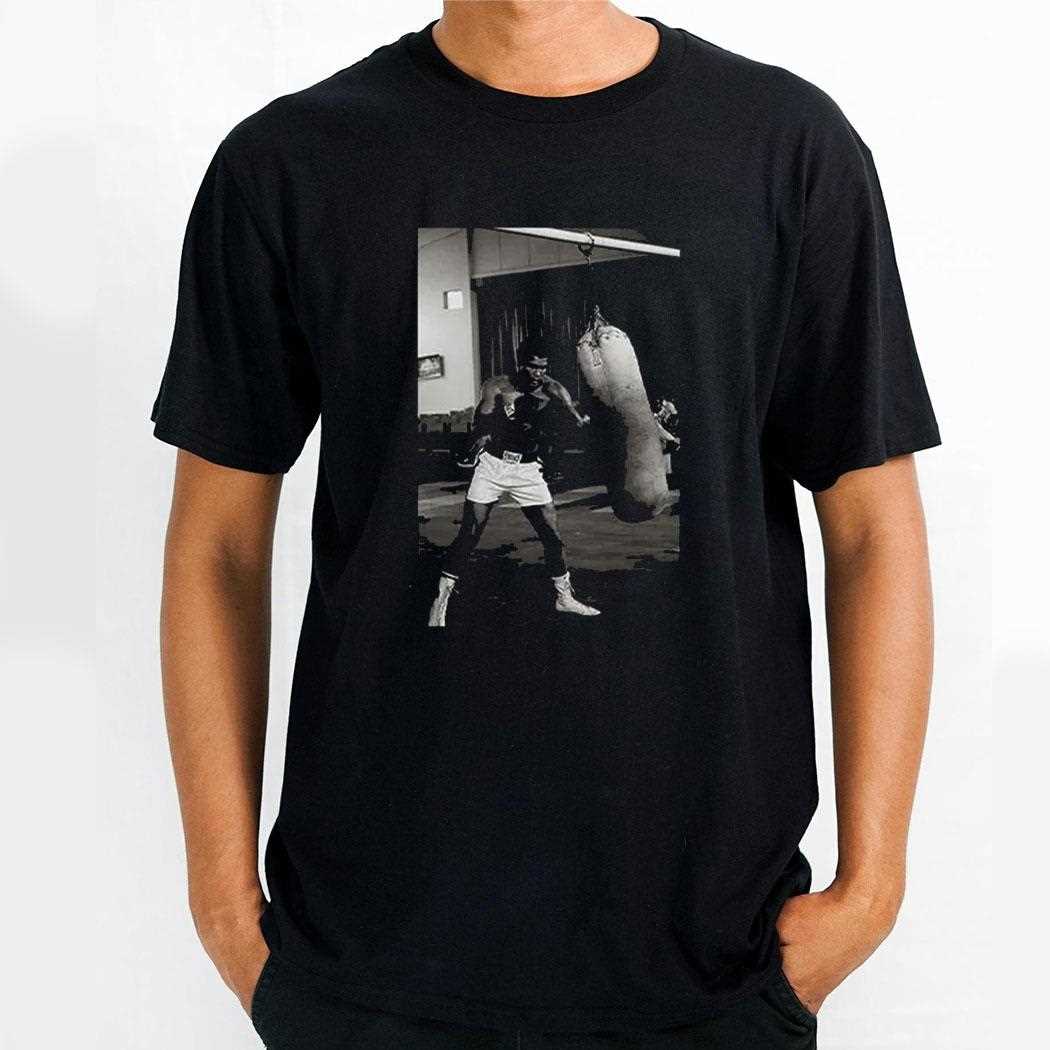 Muhammad Ali 60s Training Boxing Punches On Punching Bag Shirt