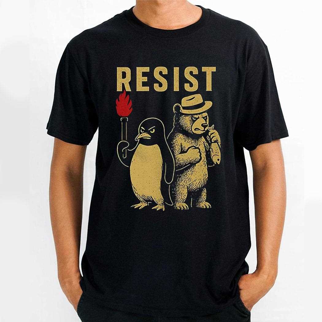 Penguins Smokey Bear Resist Tariff Shirt