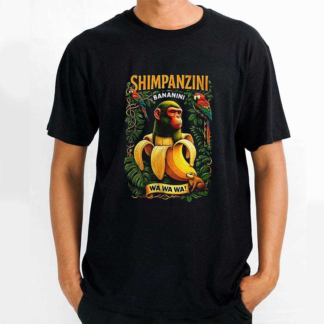 Shimpanzini Bananini Banana Monkey Meme Italian Brainrot Shirt