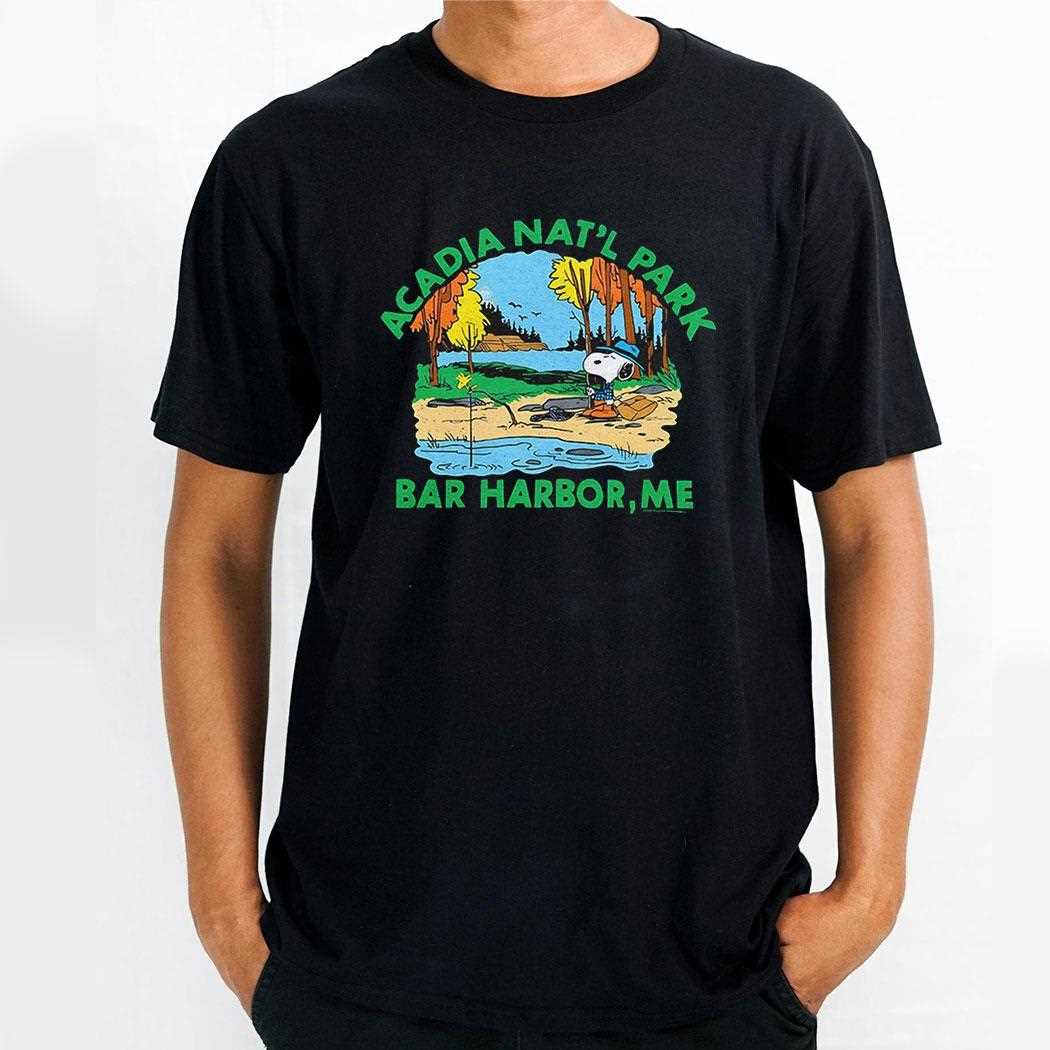 Snoopy Peanuts Acadia National Park Bar Harbor Me Shirt