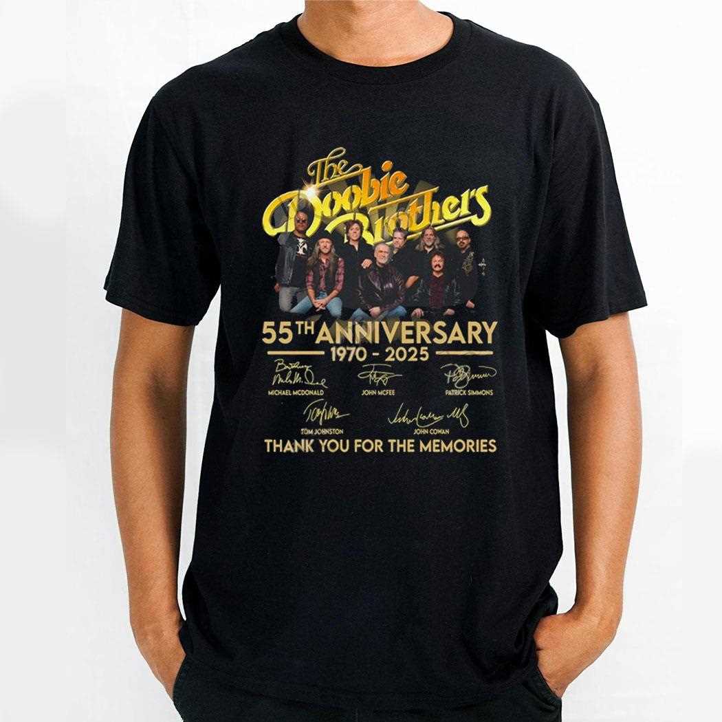 The Doobie Brothers 55th Anniversary 1970 2025 Thank You For The Memories Shirt