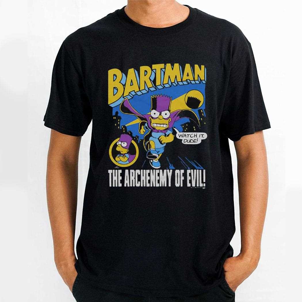 The Simpsons Bartman The Archenemy Of Evil Shirt