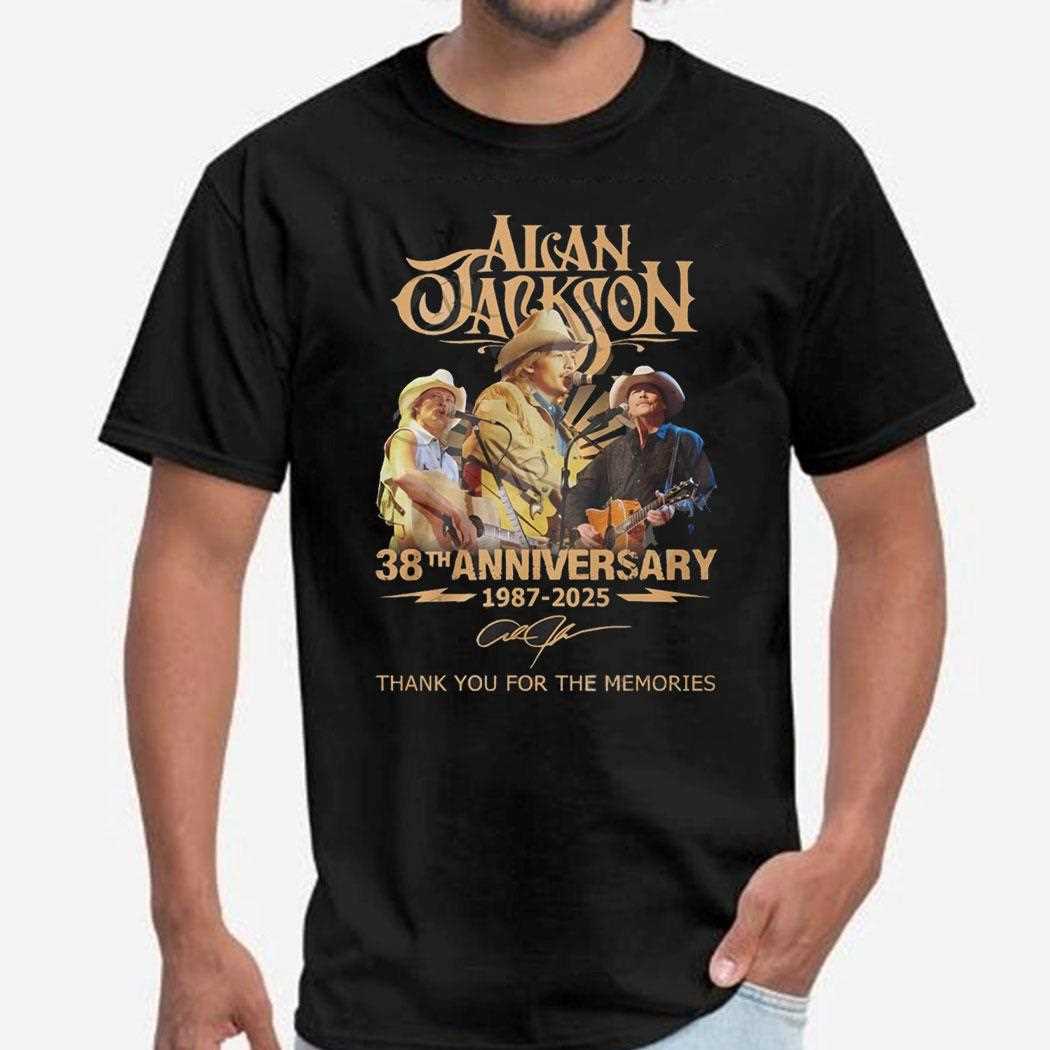 Alan Jackson 38th Anniversary 1987 2025 Thank You For The Memories Shirt Alan Jackson 38th Anniversary 1987 2025 Thank You For The Memories Shirt