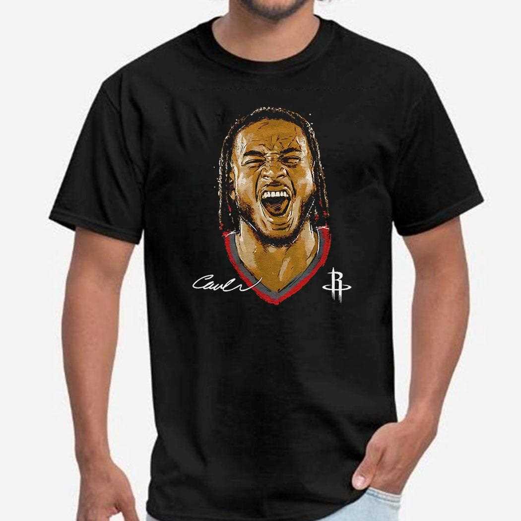 Cam Whitmore Houston Rockets Mlb Basketball Player Portrait Signature Shirt