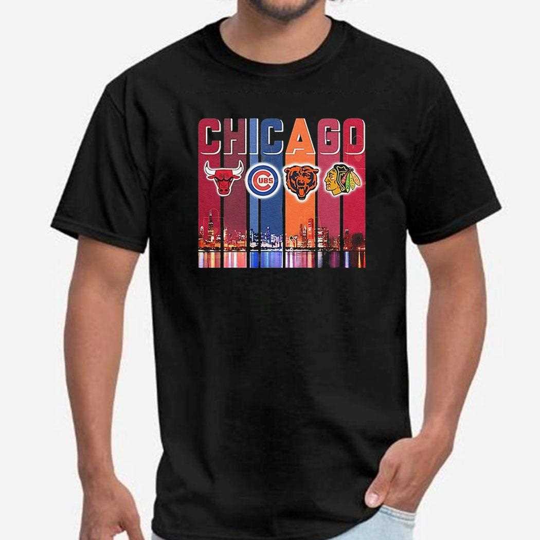 Chicago Bulls X Chicago Cubs X Chicago Bears X Chicago Blackhawks Shirt
