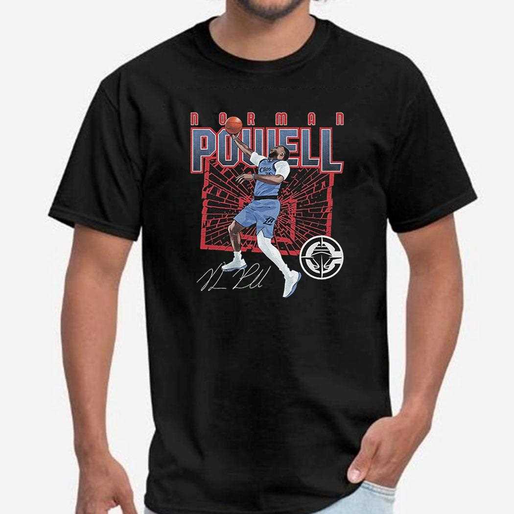 Norman Powell Los Angeles Clippers Mlb Basketball Player Shattered Signature Shirt