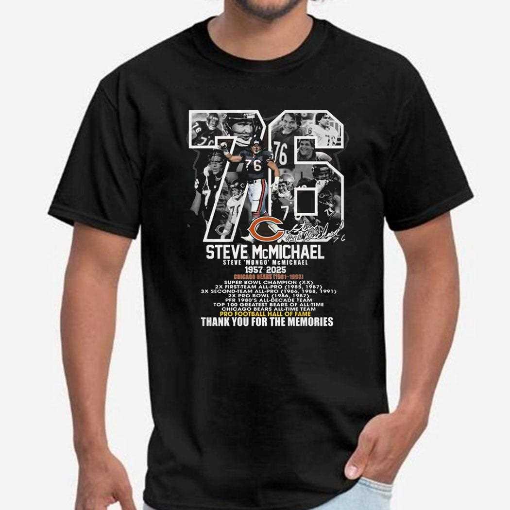 Steve Mongo Mcmichael 1957 2025 Thank You For The Memories Shirt
