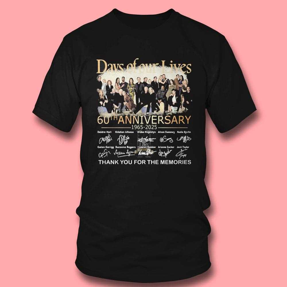 Days Of Our Lives 60th Anniversary 1965 2025 Shirt Days Of Our Lives 60th Anniversary 1965 2025 Shirt