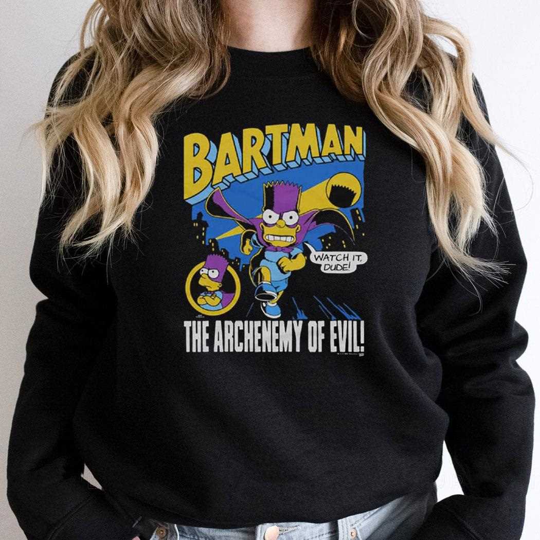 The Simpsons Bartman The Archenemy Of Evil Shirt The Simpsons Bartman The Archenemy Of Evil Shirt