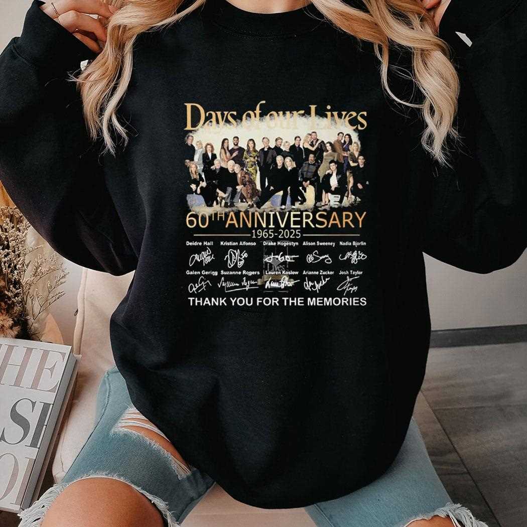 Days Of Our Lives 60th Anniversary 1965 2025 Shirt Days Of Our Lives 60th Anniversary 1965 2025 Shirt
