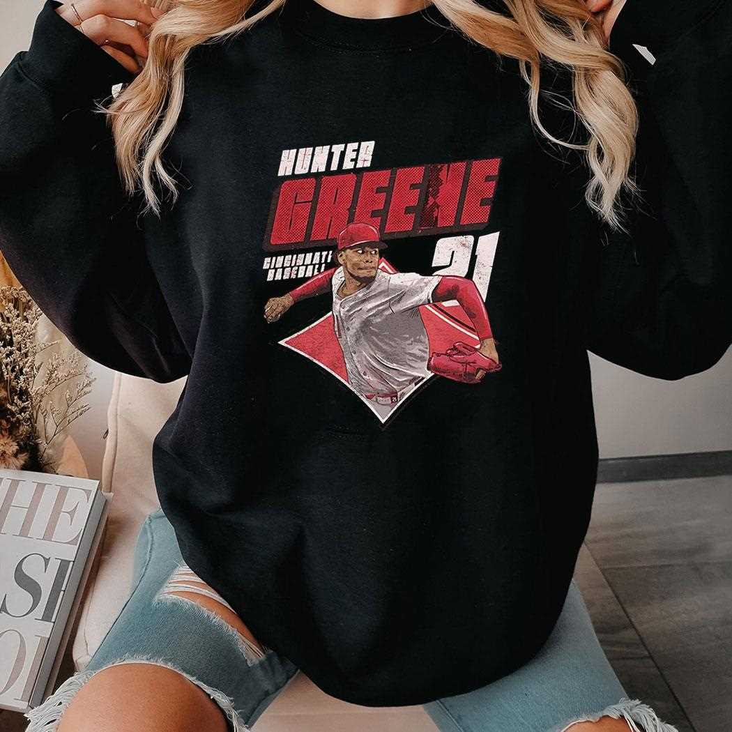 Hunter Greene Cincinnati Reds Mlb Baseball Player Diamond Shirt Hunter Greene Cincinnati Reds Mlb Baseball Player Diamond Shirt