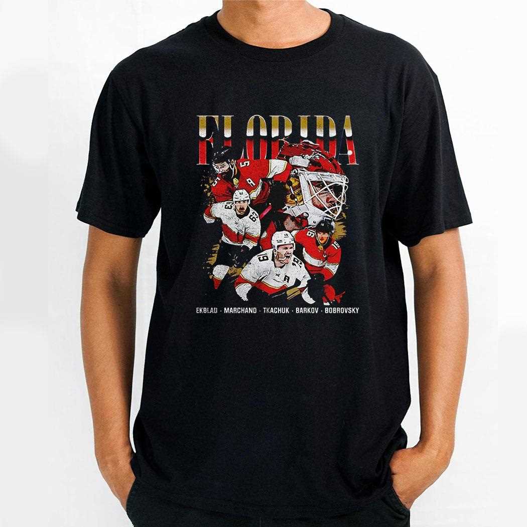 Ekblad Marchand Tkachuk Barkov Bobrovsky Florida Panthers Nhl Hockey Team Shirt