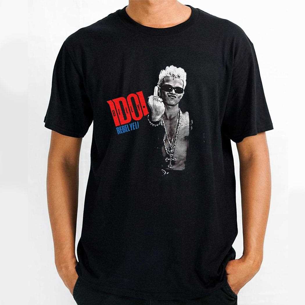 Gentle Billy Idol Middle Finger Shirt