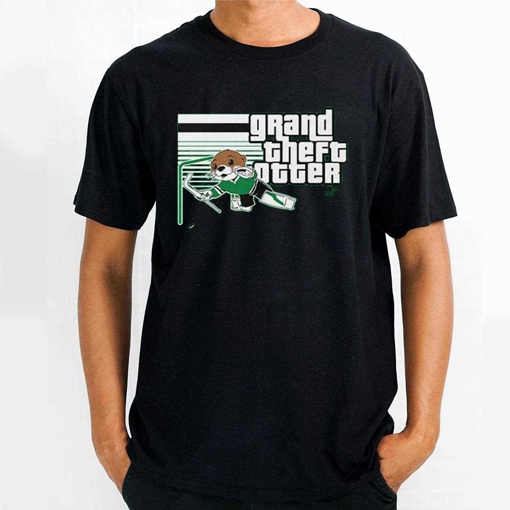 Jake Oettinger Grand Theft Otter Dallas Hockey Shirt