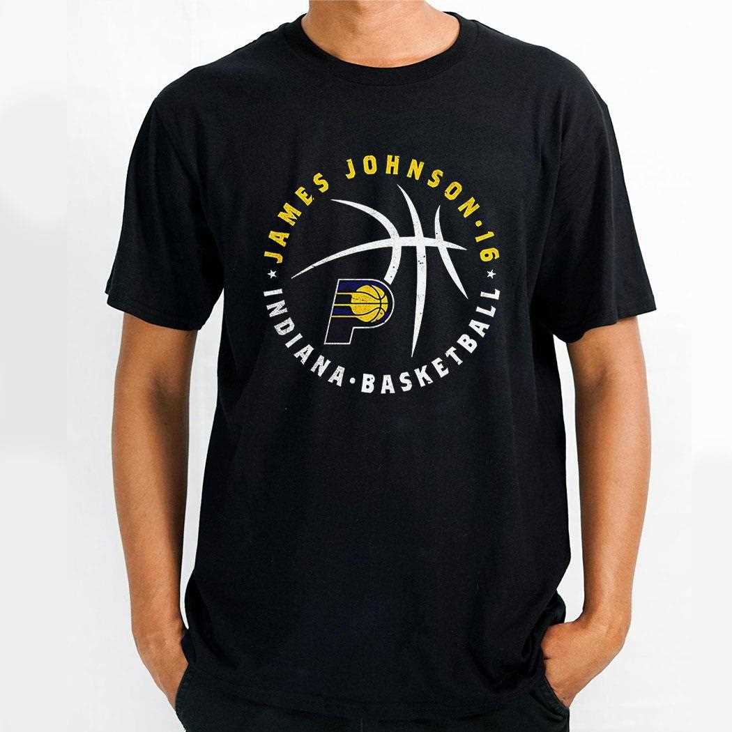 James Johnson Indiana Pacers Basketball Player Ball Shirt