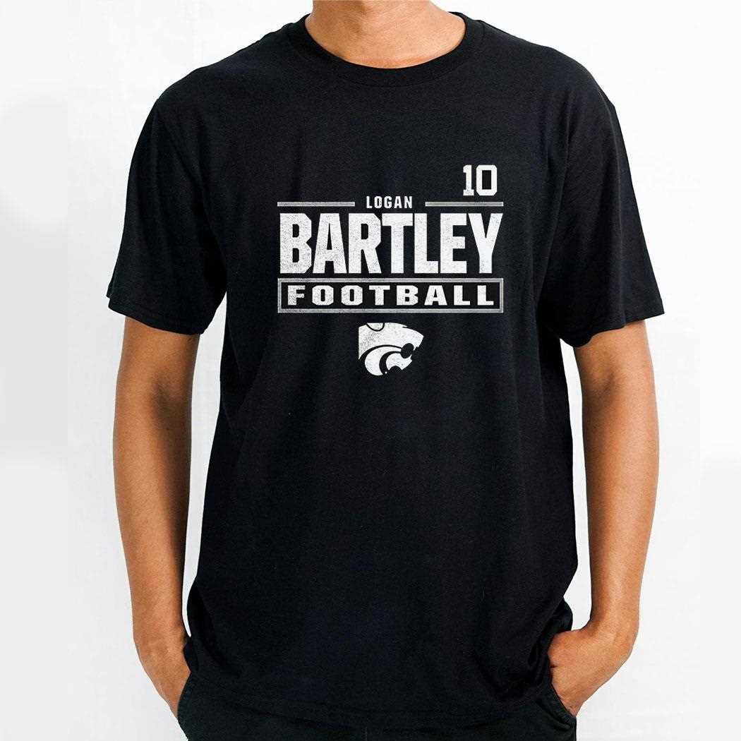 Logan Bartley Kansas State Wildcats Nil Stacked Box Player Special Shirt Logan Bartley Kansas State Wildcats Nil Stacked Box Player Special Shirt