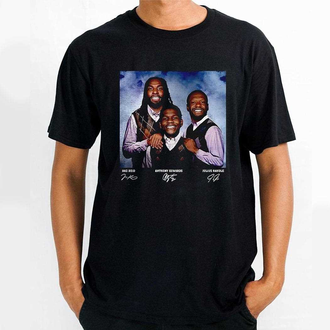 Naz Reid Anthony Edwards Julius Randle Minnesota Timberwolves Step Brothers Basketball Player Shirt