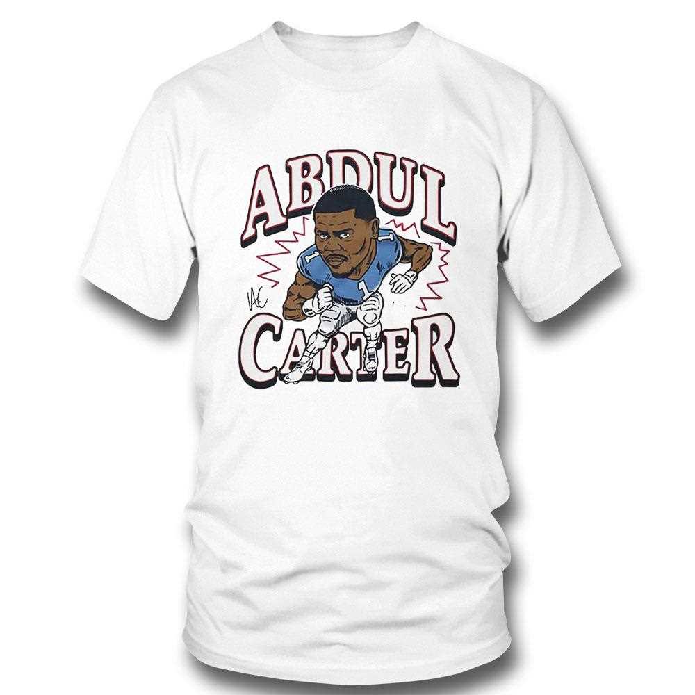 New York Giants Abdul Carter Nfl Football Player Cartoon Shirt