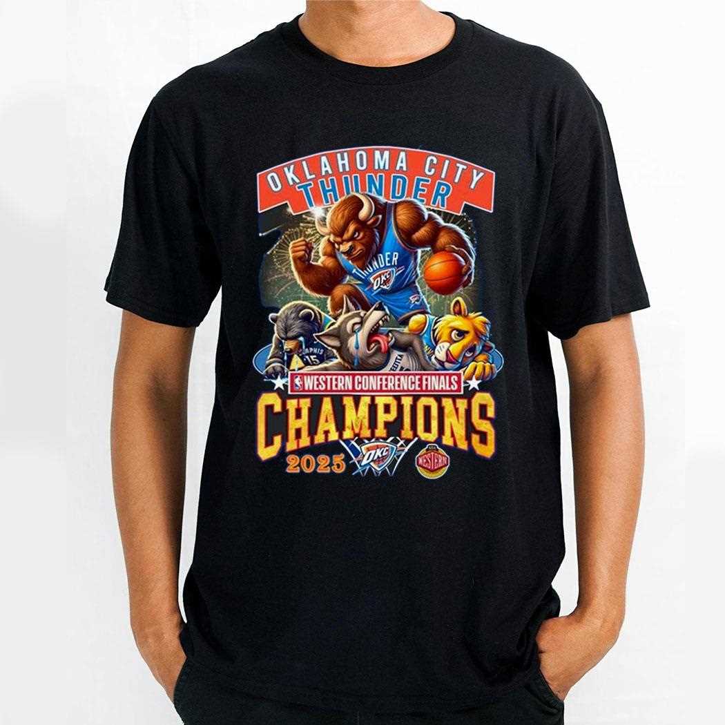 Oklahome City Thunder 2025 Champions Wcf Shirt