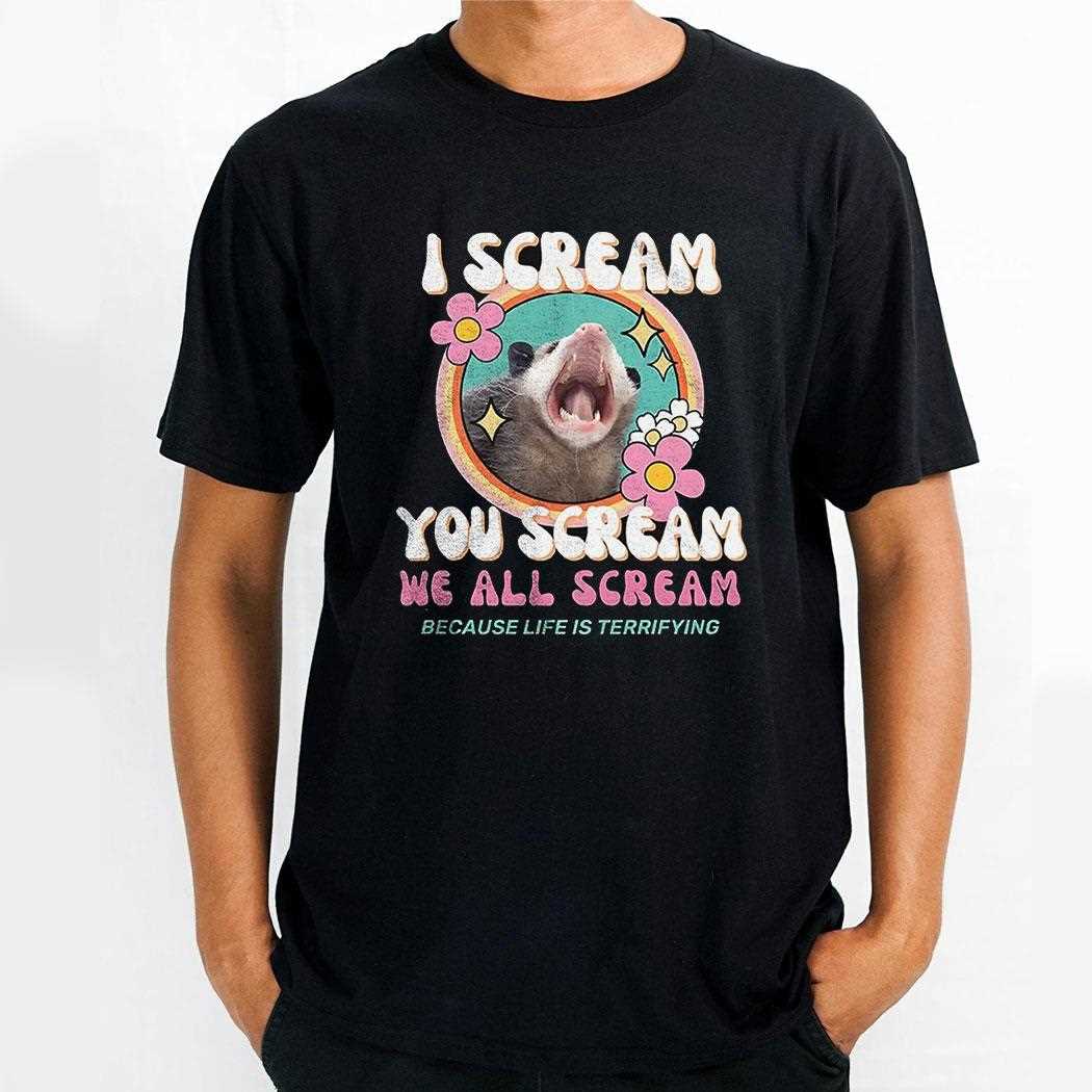 Opossum I Scream You Scream We All Scream Shirt Opossum I Scream You Scream We All Scream Shirt