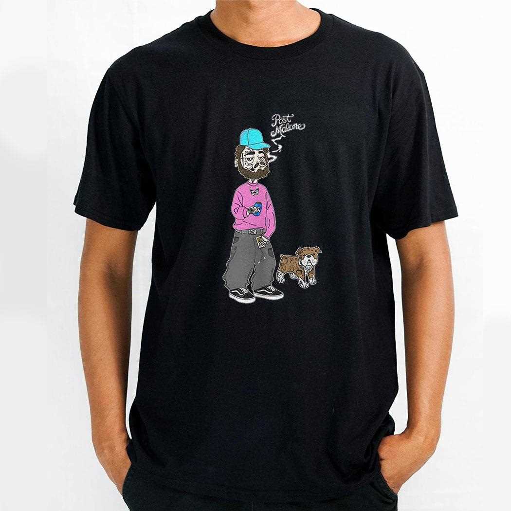 Post Malone Smoking And Dog Arshirt