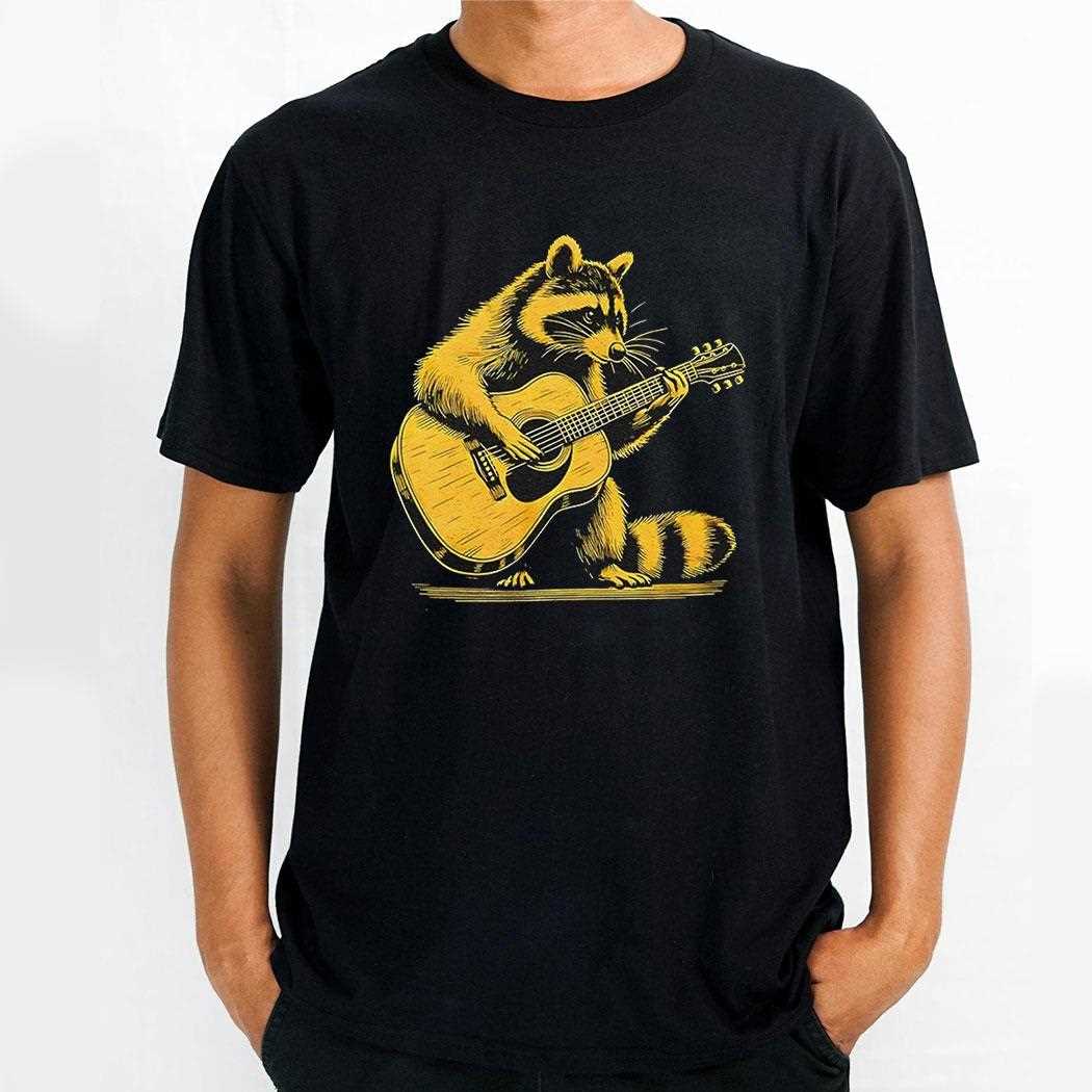 Raccoon Play Guitar Shirt