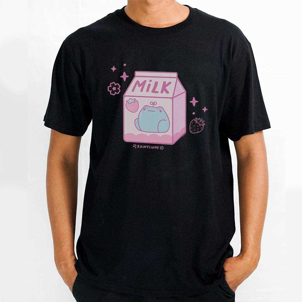 Rainylune Sprout The Frog Strawberry Milk Shirt