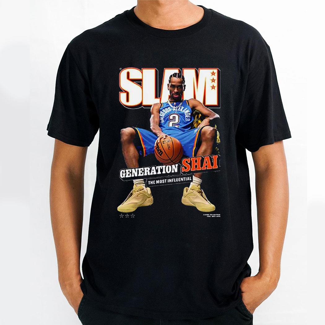 Shai Gilgeous Alexander Oklahoma City Thunder Slam February March 2025 Shirt