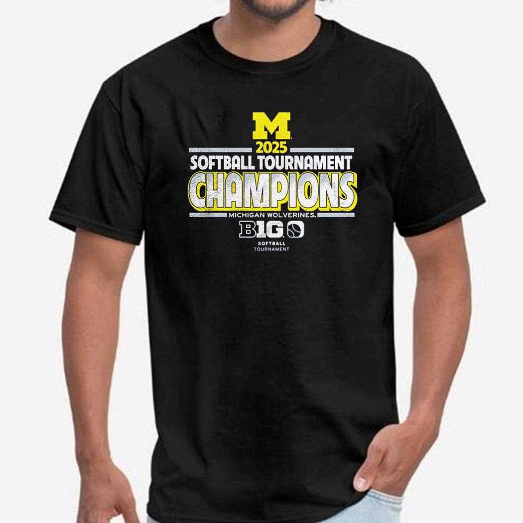 2025 Softball Tournament Champions Michigan Wolverines Shirt