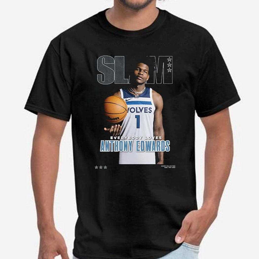 Anthony Edwards Minnesota Timberwolves Slam Cover Shirt Anthony Edwards Minnesota Timberwolves Slam Cover Shirt