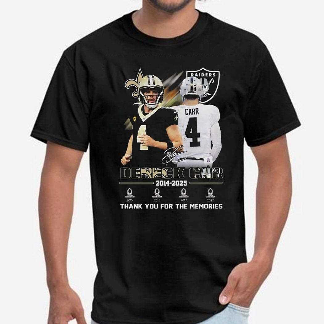 Derek Carr 2014 2025 Thank You For The Memories Shirt