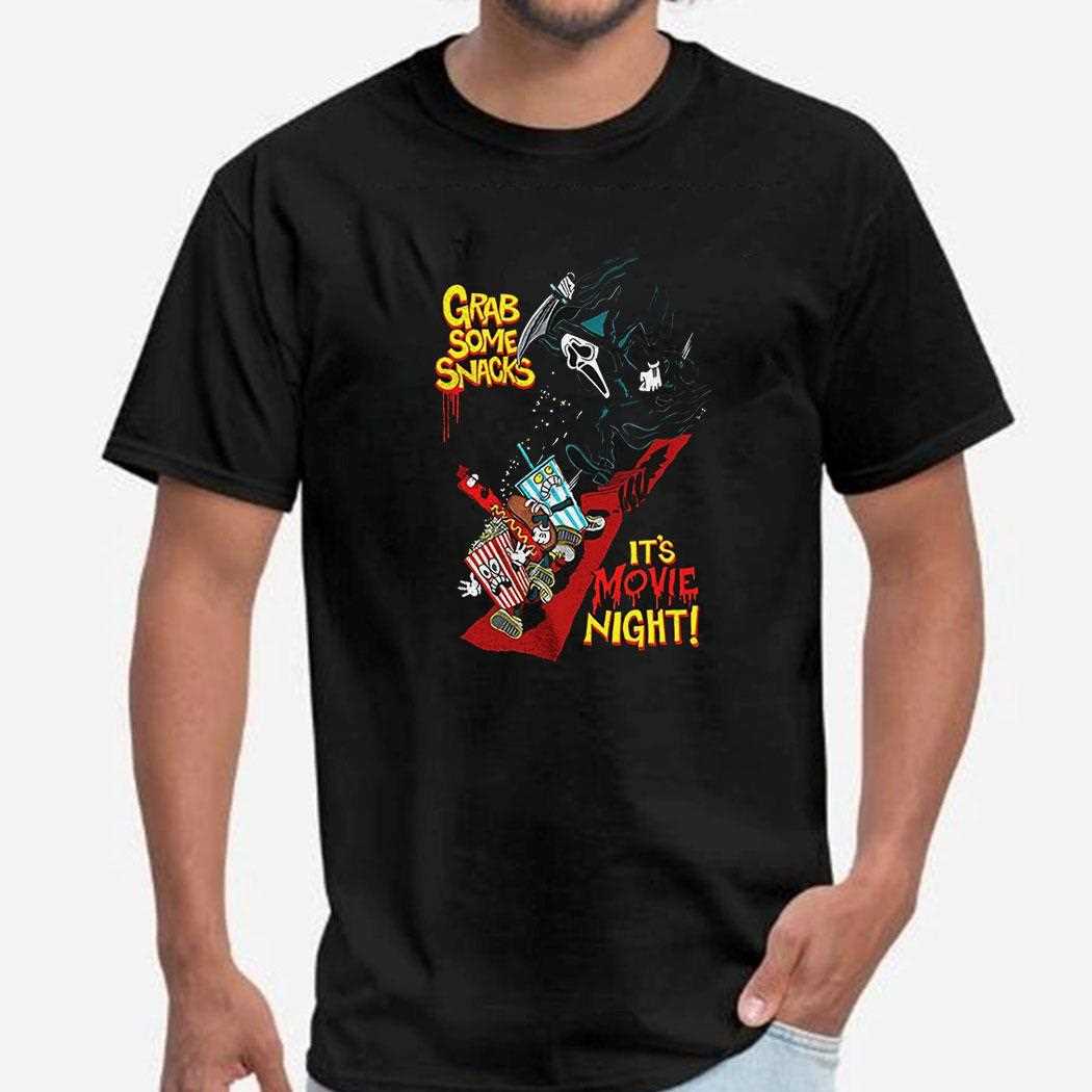 Grab Some Snacks Its Movie Night Ghostface Shirt
