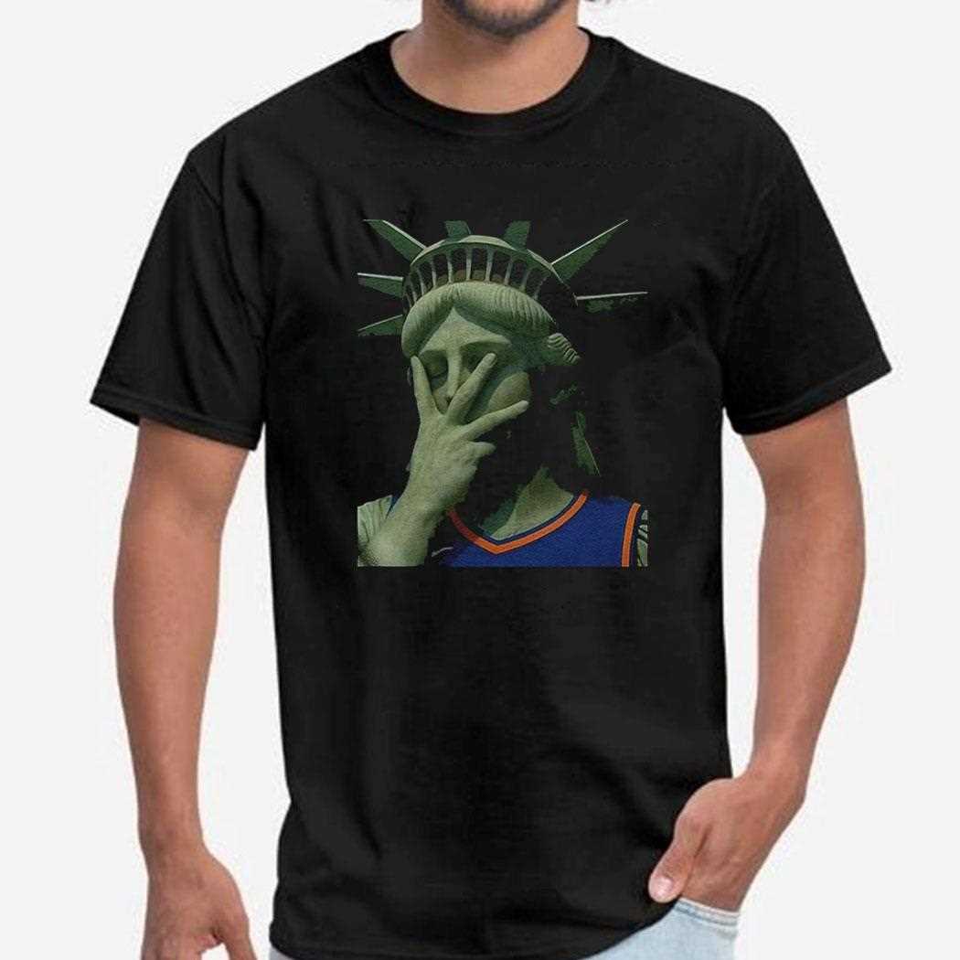Jalen Brunson Statue Of Liberty New York Knicks Nba Basketball Shirt