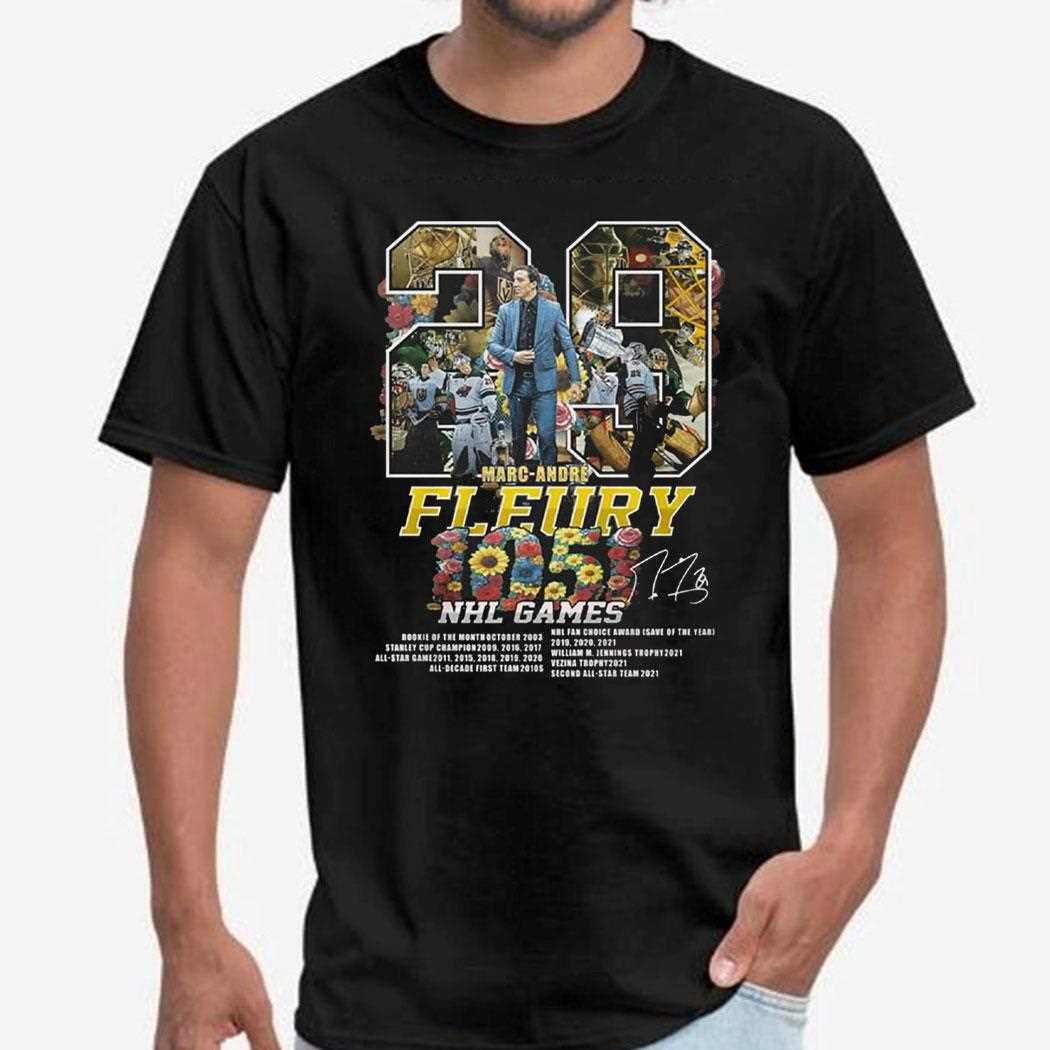 Marc Andre Fleury Nhl 1151 Games 29 Shirt