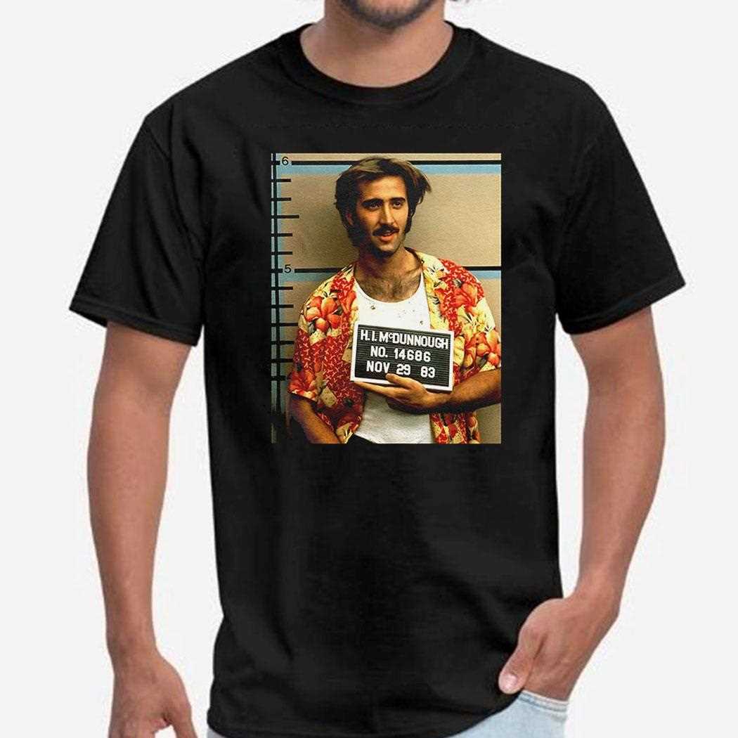 Nicolas Cage Hawaiian Mugshot Shirt