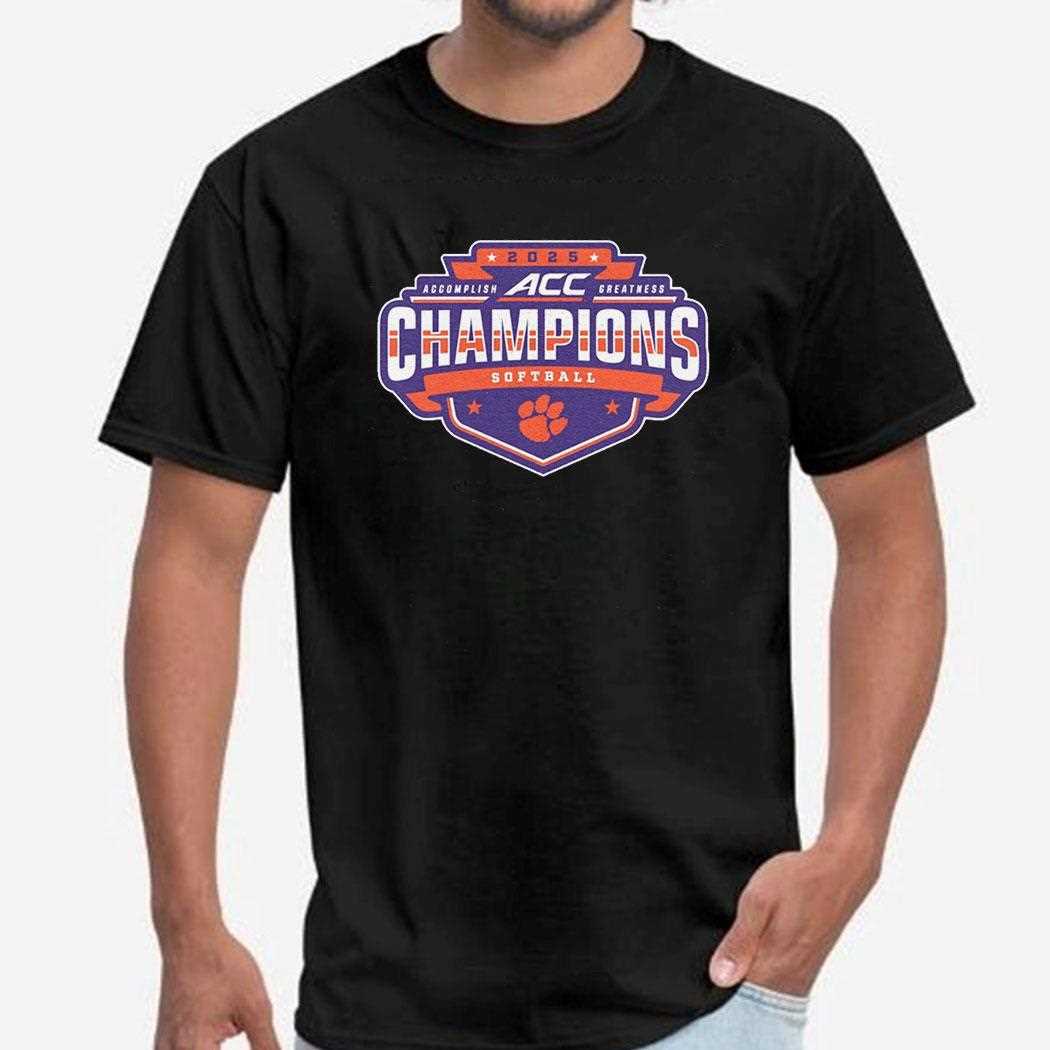 Orange Clemson Tigers 2025 Acc Softball Conference Tournament Champions Shirt