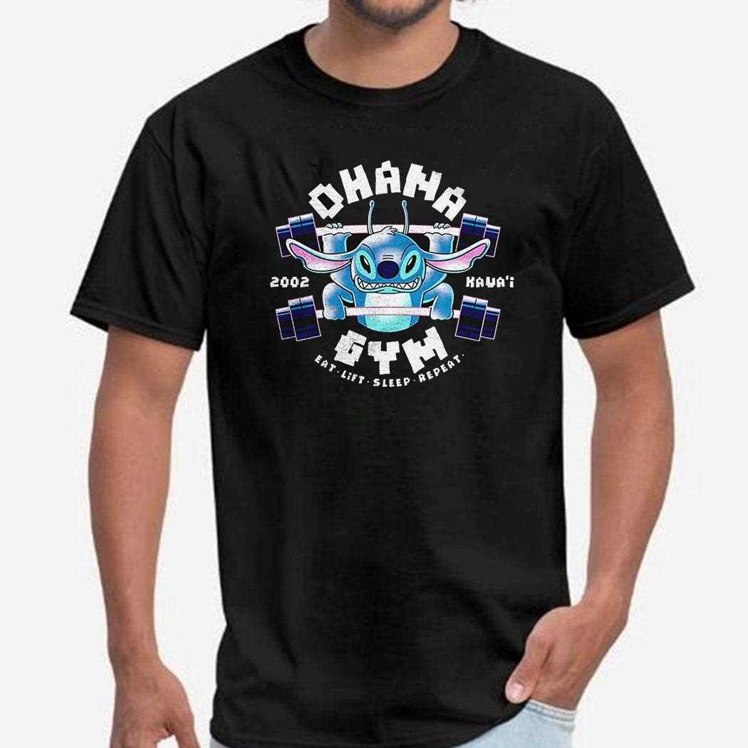Stitch Ohana Gym Eat Lift Sleep Repeat Shirt