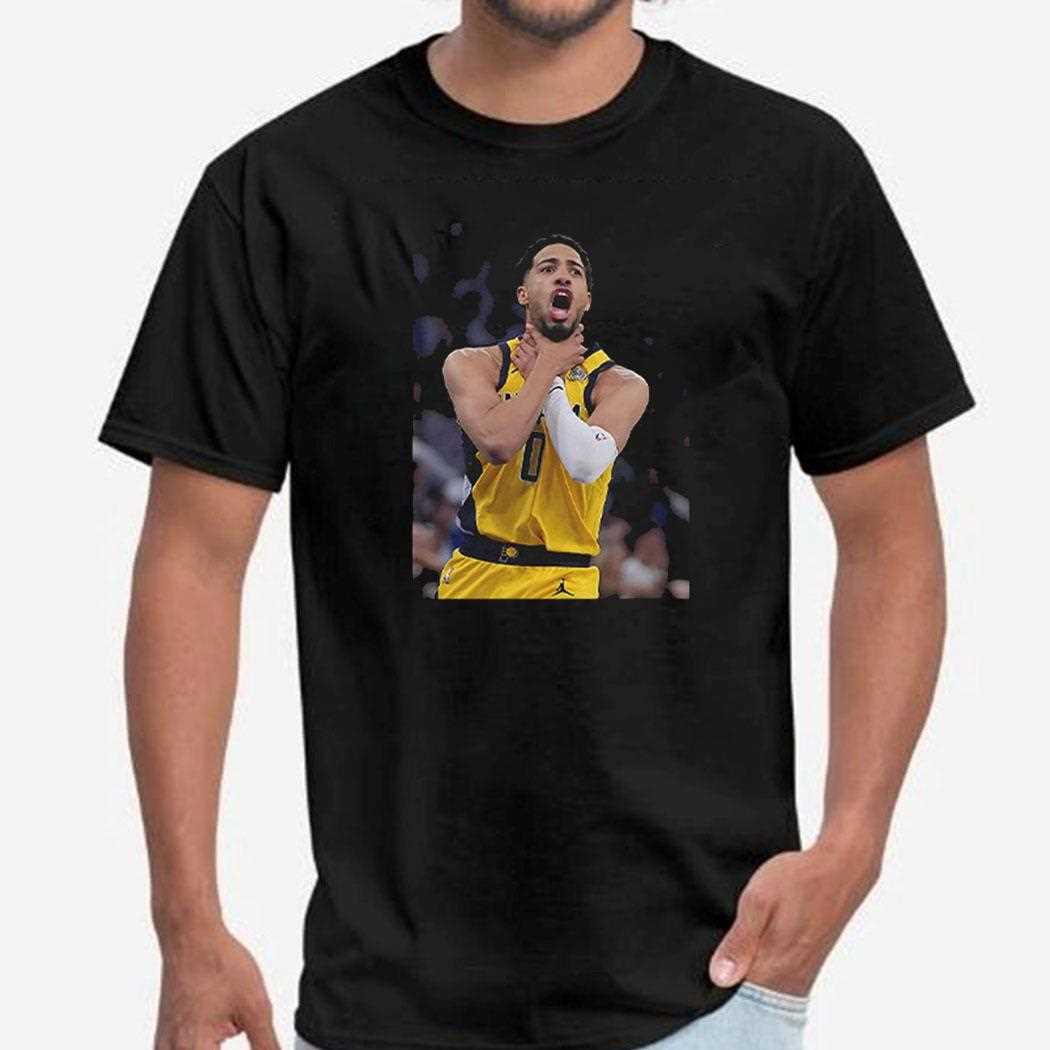 Tyrese Haliburton Choke Sign Game 1 Shirt