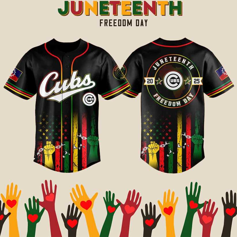 2025 Chicago Cubs Juneteenth Day Baseball Jersey 2025 Chicago Cubs Juneteenth Day Baseball Jersey