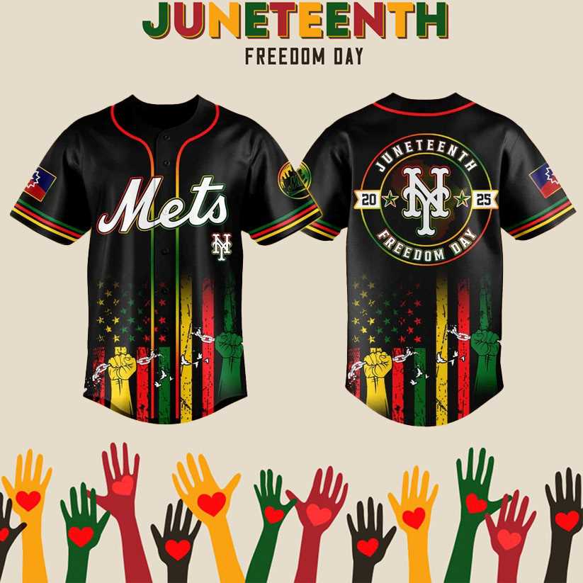 2025 New York Mets Juneteenth Day Baseball Jersey 2025 New York Mets Juneteenth Day Baseball Jersey