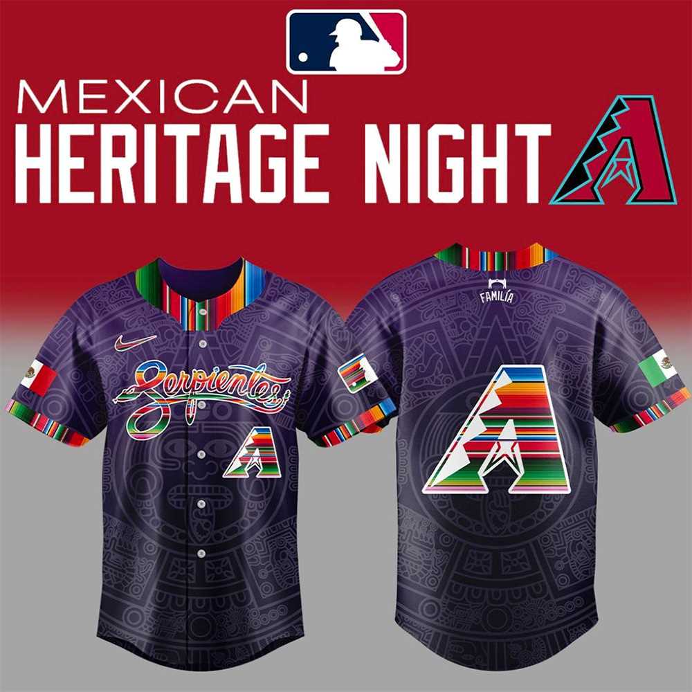 Arizona Diamondbacks Mexican Heritage Month 2025 Baseball Jersey