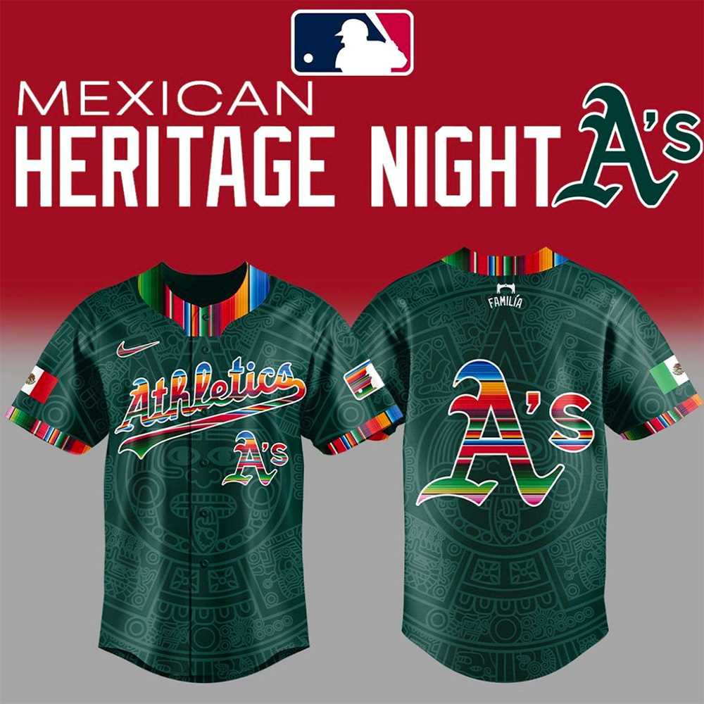 Athletics Filipino Mexican Heritage Month 2025 Baseball Jersey