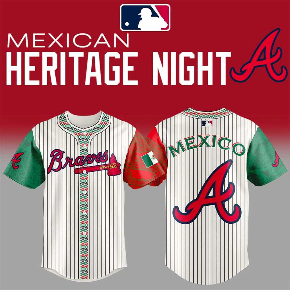 Atlanta Braves Mexican Heritage Night 2025 Edition Baseball Jersey