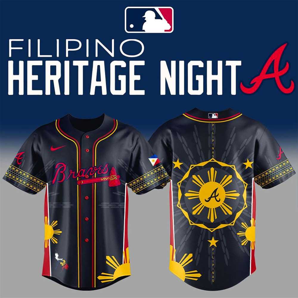 Atlanta Braves X Filipino Heritage Night 2025 For Fans Baseball Jersey