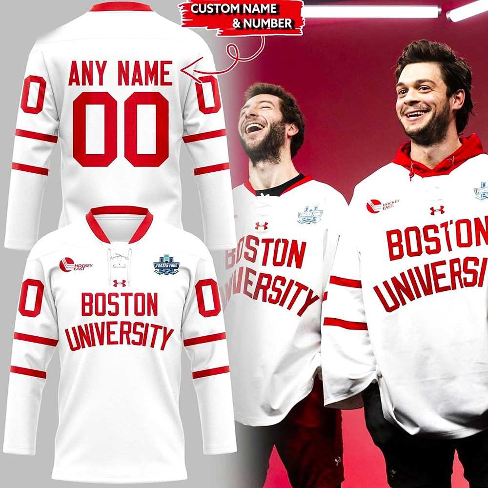 Boston University Terriers Final Four Hockey Jersey Personalized Name