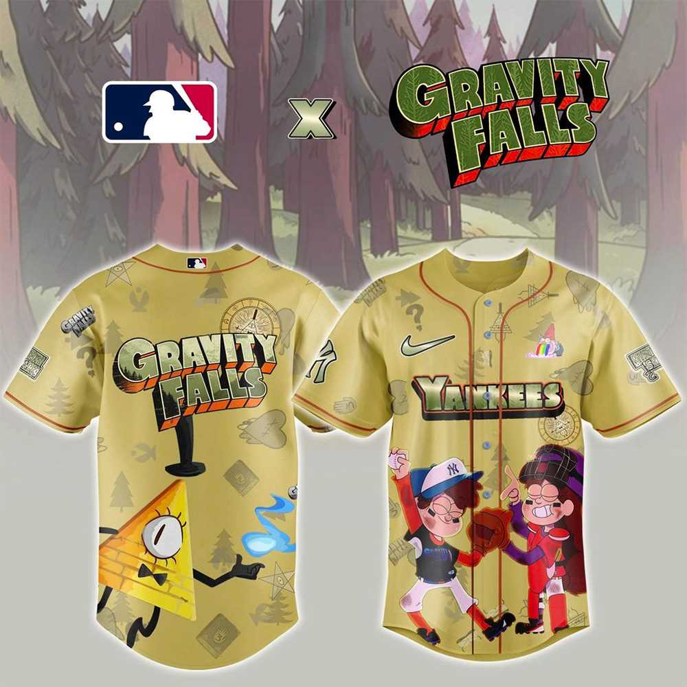 Gravity Falls X New York Yankees 2025 For Fans Baseball Jersey Gravity Falls X New York Yankees 2025 For Fans Baseball Jersey